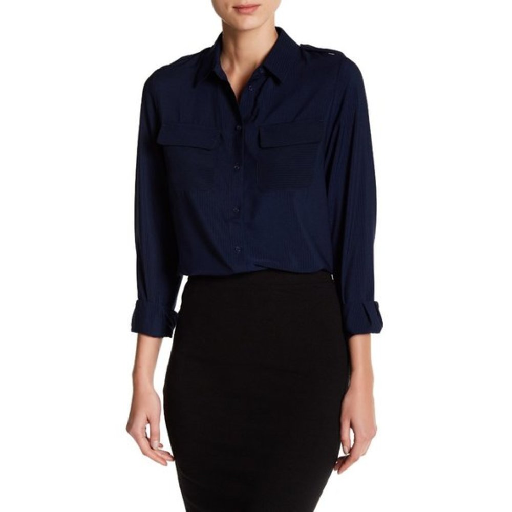 NWT French Connection Pippa Plains Long Sleeve Top